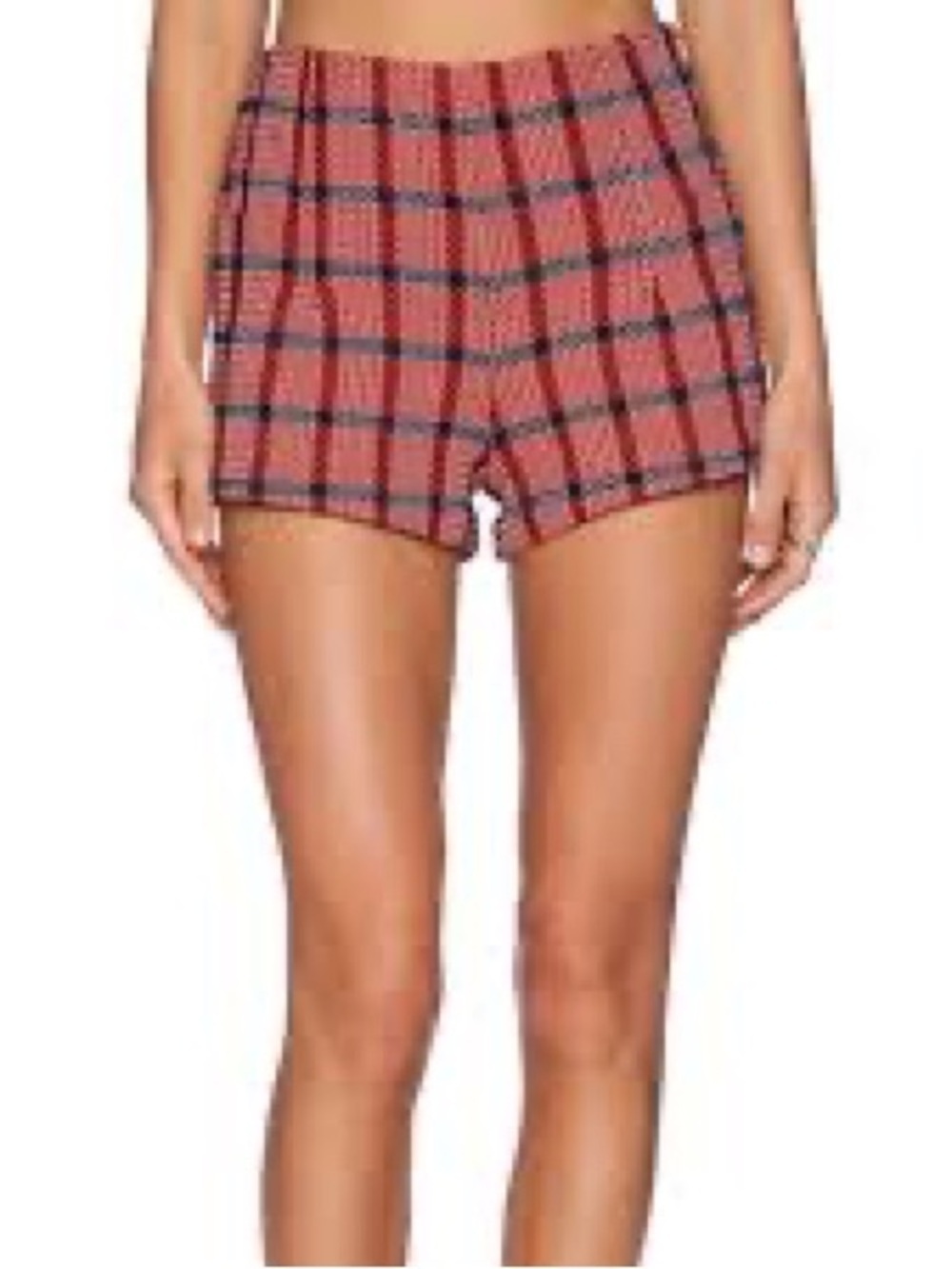harlyn Poppy Plaid Tweed Lined Tap Shorts M